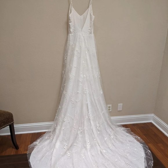 NWT Tara Lauren Carmen Wedding Bridal Dress with Embroidered Tulle - Picture 2 of 15